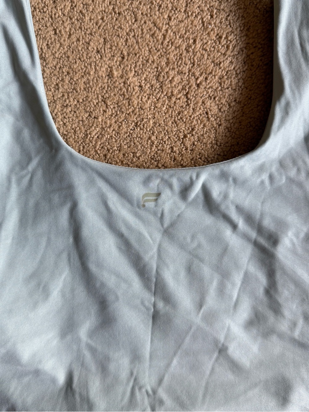 Fabletics Lydia Tank Sage Green Built In Bra Cropped Tank - Picture 3 of 5
